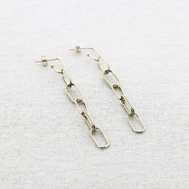 STEEL LINK EARRINGS