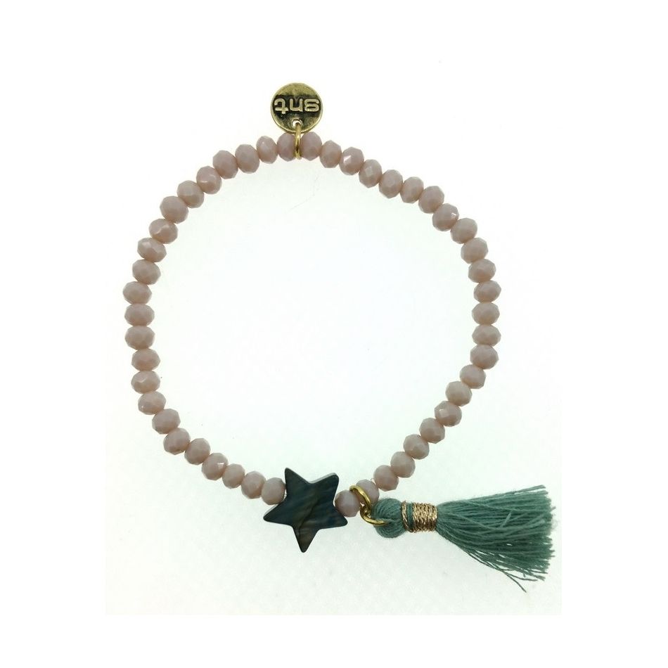 FRINGED FACETED BEADS BRACELET