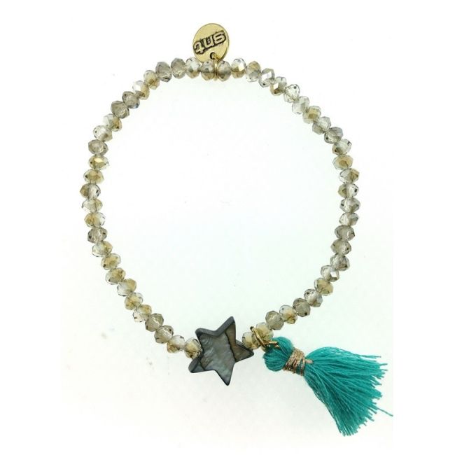 FRINGED FACETED BEADS BRACELET