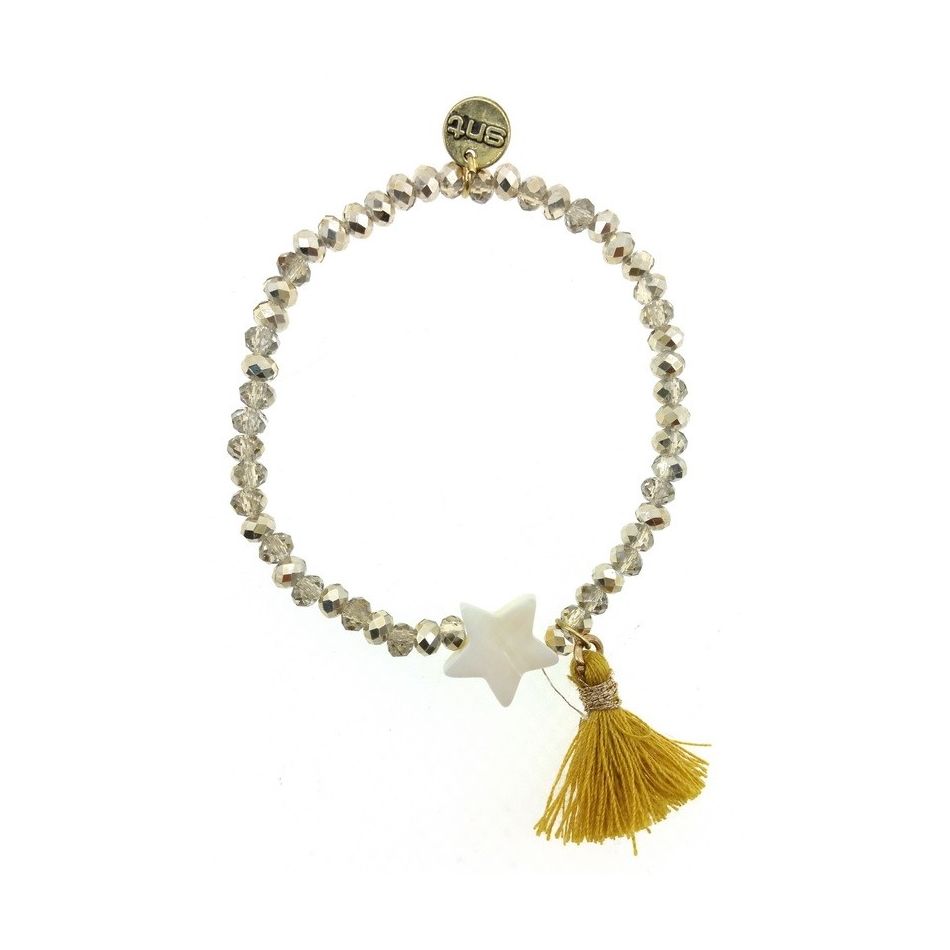 FRINGED FACETED BEADS BRACELET