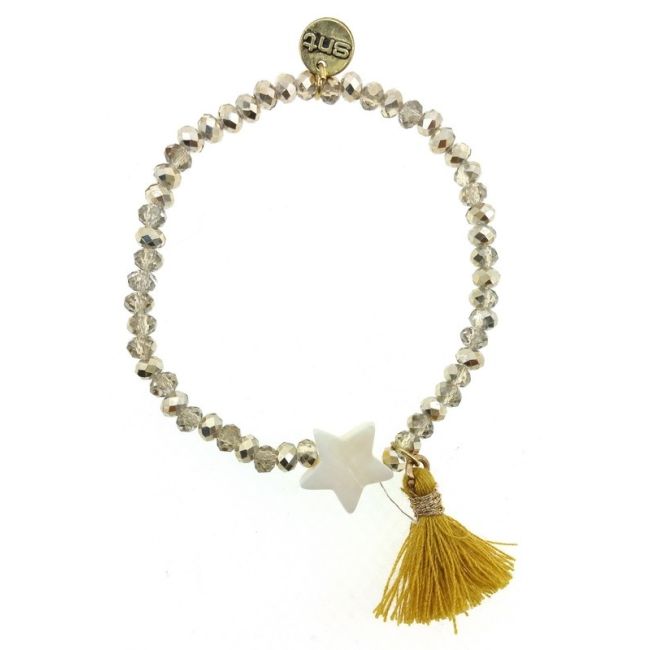 FRINGED FACETED BEADS BRACELET