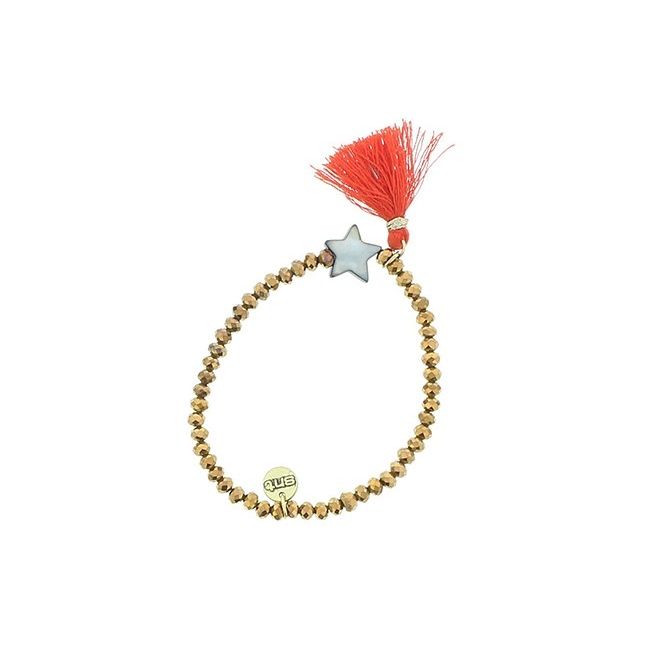 FRINGED FACETED BEADS BRACELET