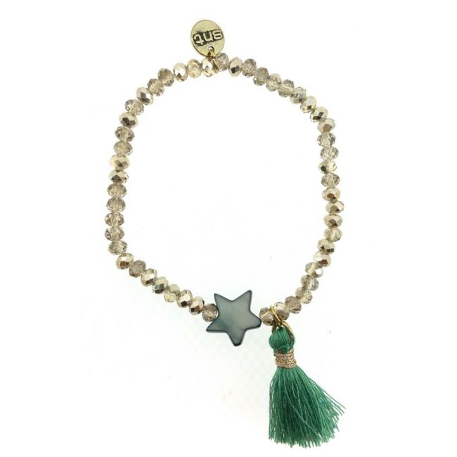 FRINGED FACETED BEADS BRACELET