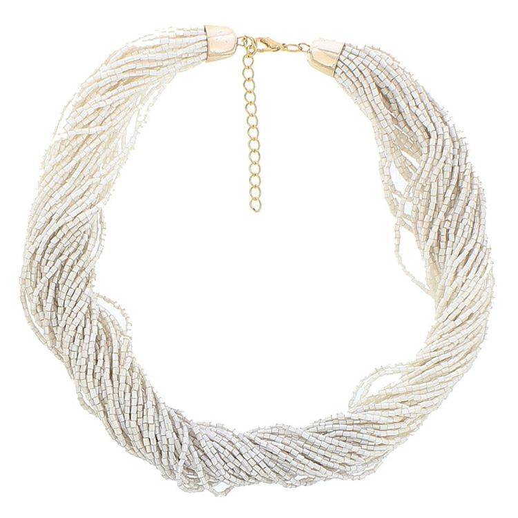 MULTI ROW BEAD SHORT NECKLACE