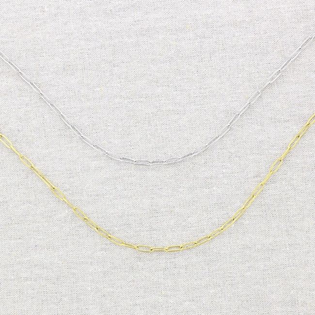 GARGANTILLA ACERO CADENA RECTANGULAR