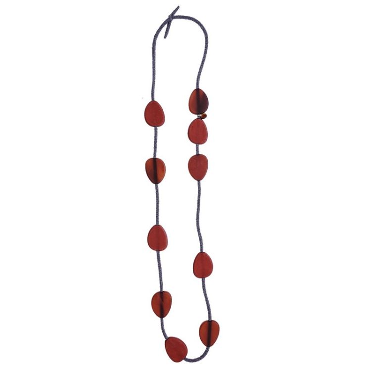COLLAR LARGO CUENTAS RESINA