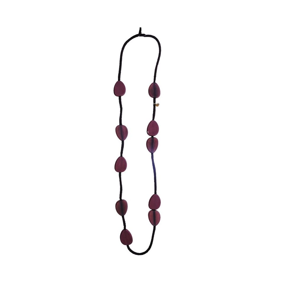 COLLAR LARGO CUENTAS RESINA