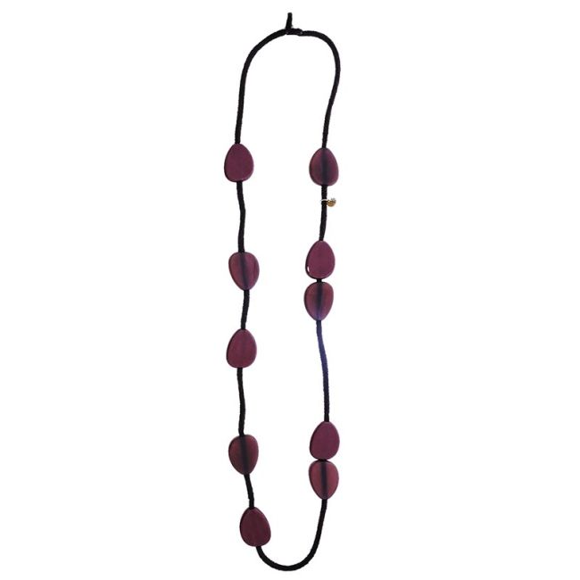 COLLAR LARGO CUENTAS RESINA