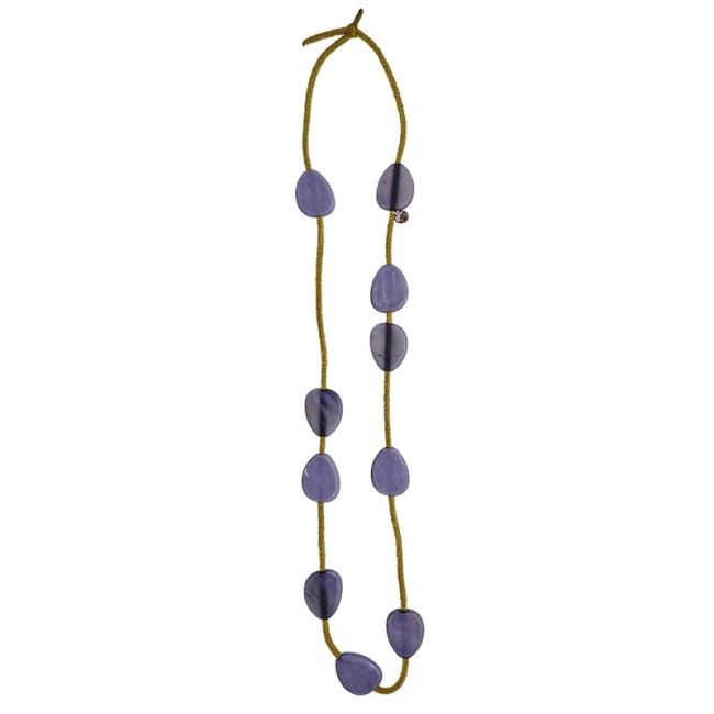 COLLAR LARGO CUENTAS RESINA