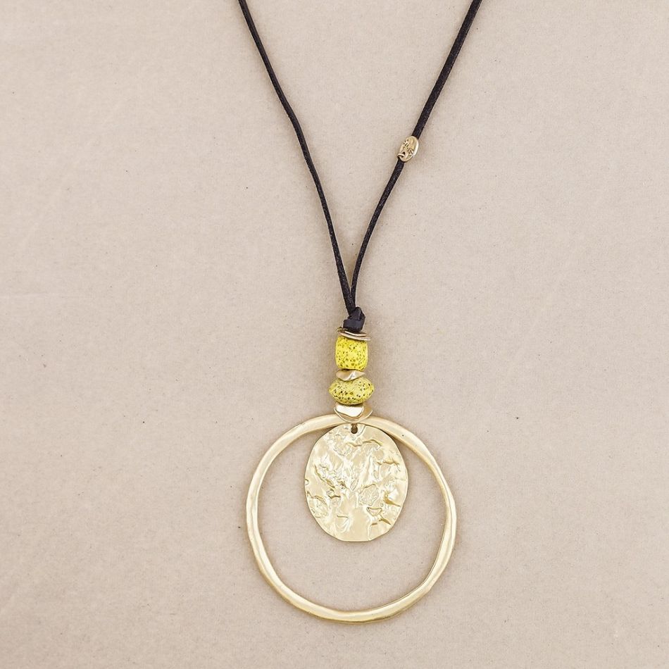 COLLAR LARGO DOBLE COLGANTE METAL