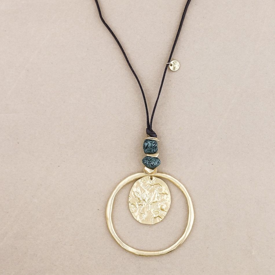 COLLAR LARGO DOBLE COLGANTE METAL