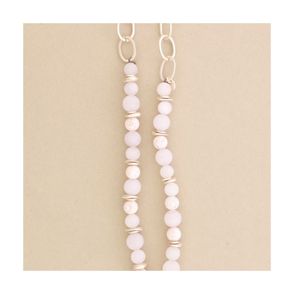 COLLAR LARGO CADENAS CUENTAS PIEDRAS