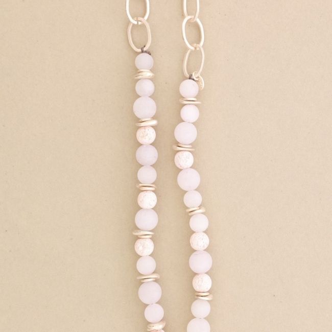COLLAR LARGO CADENAS CUENTAS PIEDRAS