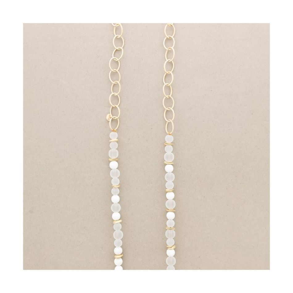 COLLAR LARGO CADENAS CUENTAS PIEDRAS