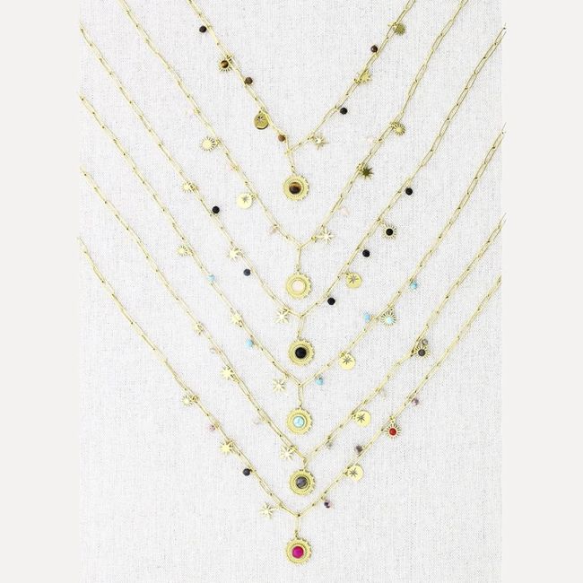 STEEL NECKLACE CHAIN PENDANTS MEDALS 71CM