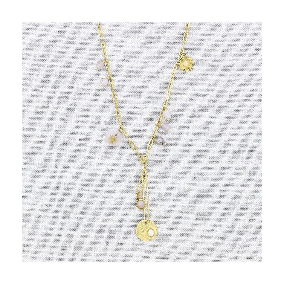 STEEL NECKLACE CHAIN PENDANTS MEDALS 44CM