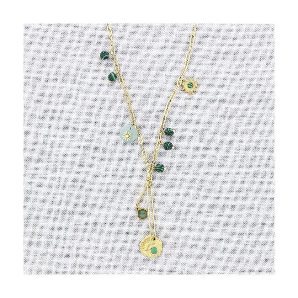 STEEL NECKLACE CHAIN PENDANTS MEDALS 44CM