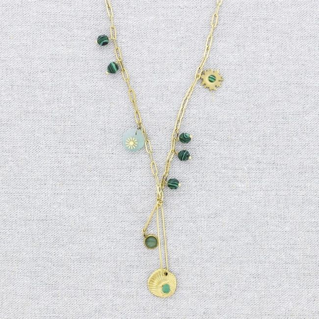 STEEL NECKLACE CHAIN PENDANTS MEDALS 44CM