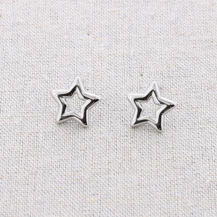 PENDIENTES ACERO ESTRELLA