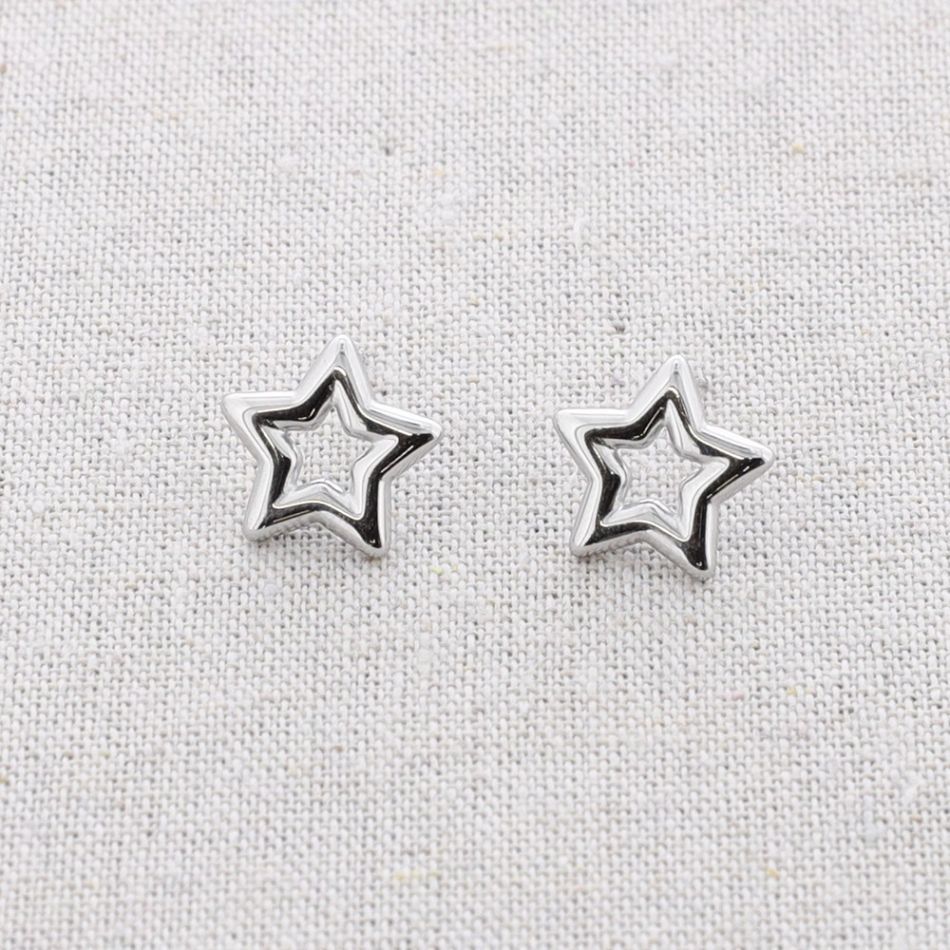 STAR STEEL EARRINGS