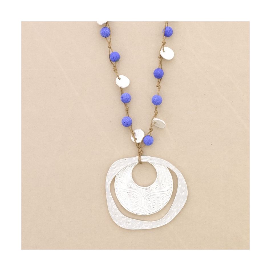 COLLAR LARGO DOBLE COLGANTE METAL