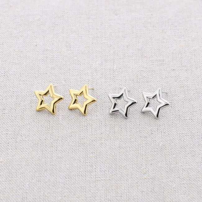 PENDIENTES ACERO ESTRELLA