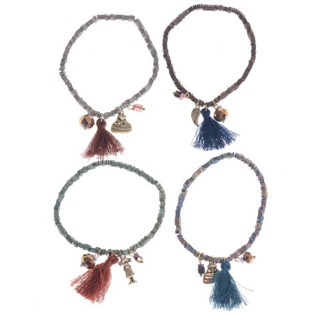 PULSERA CUENTAS COLGANTES