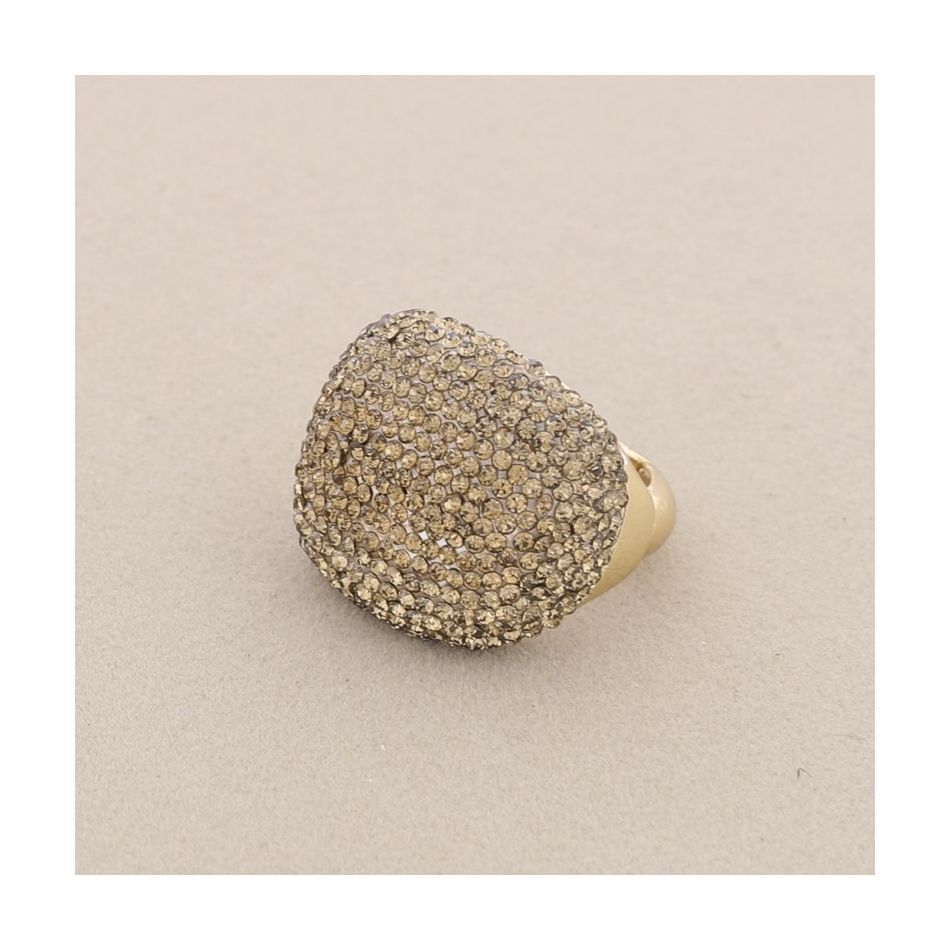 METAL RHINESTONE ELASTIC RING