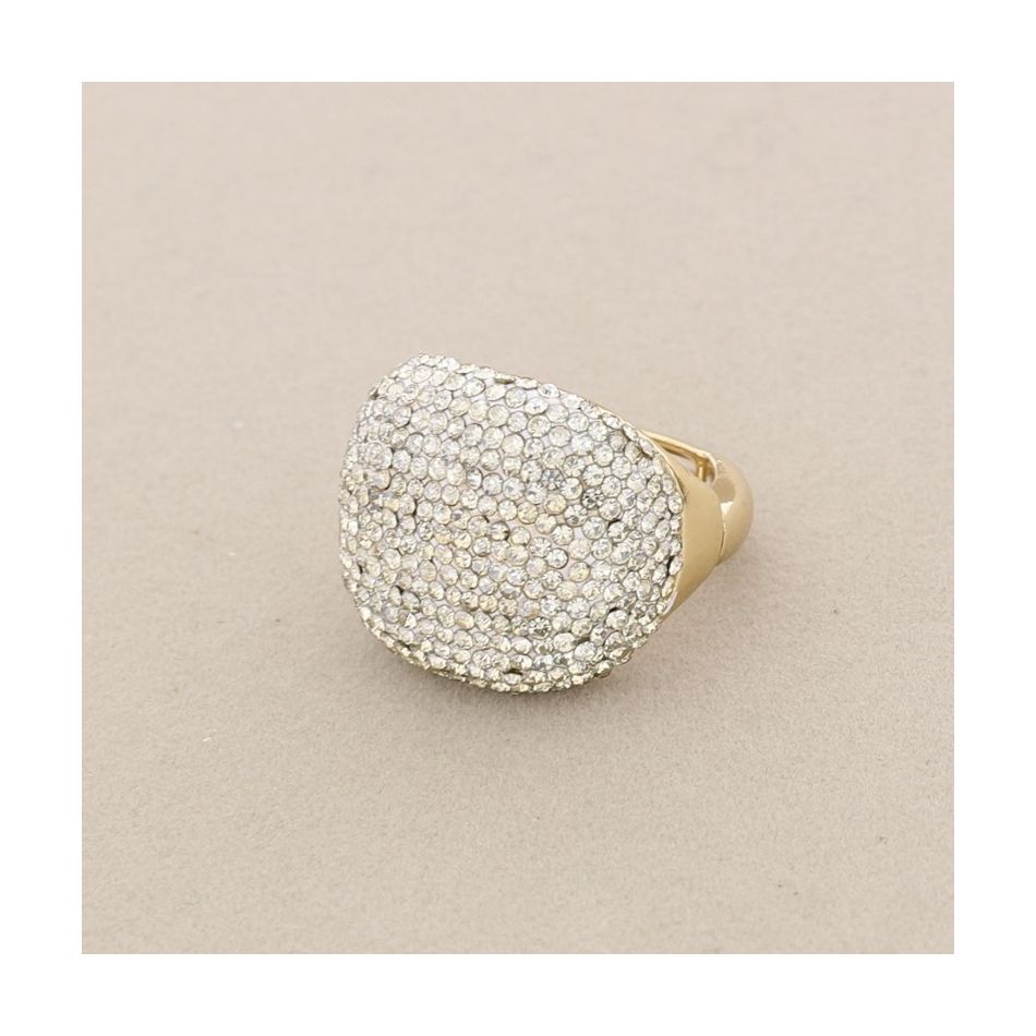 METAL RHINESTONE ELASTIC RING