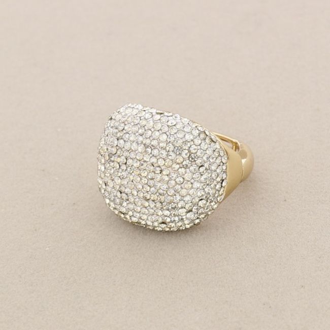 METAL RHINESTONE ELASTIC RING