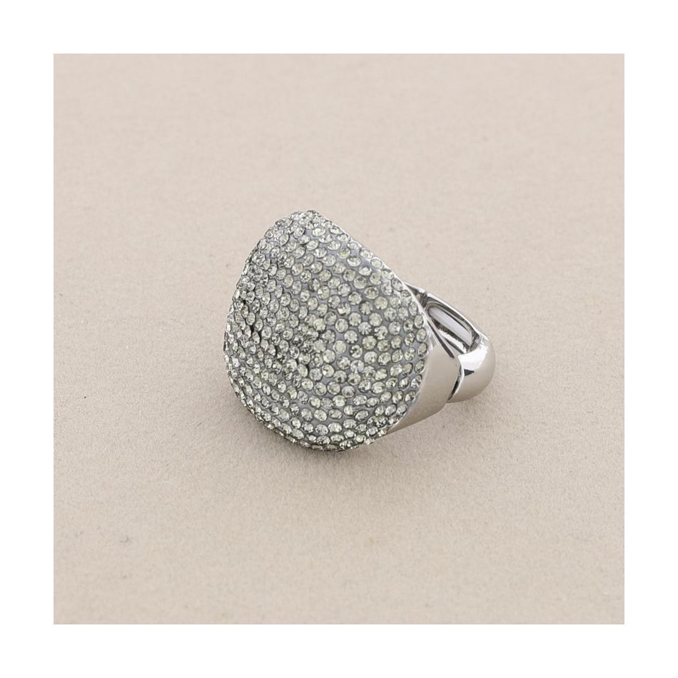 METAL RHINESTONE ELASTIC RING
