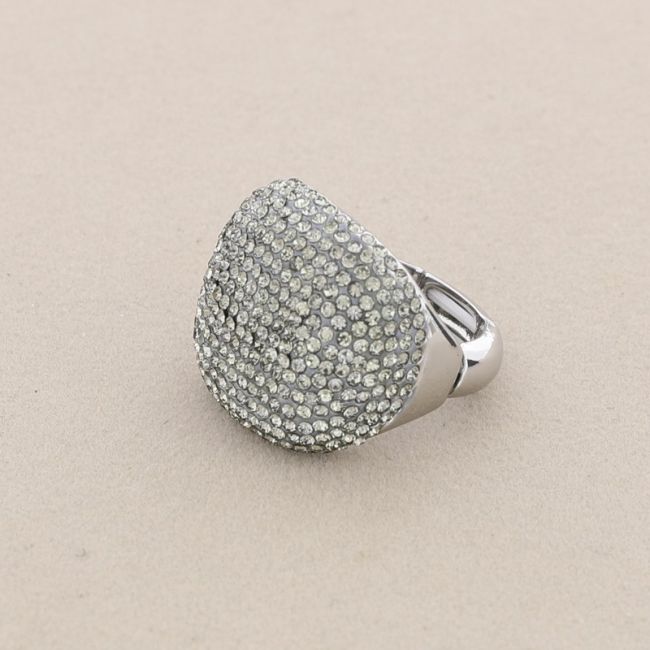 METAL RHINESTONE ELASTIC RING