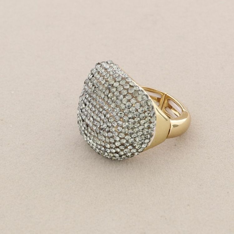 METAL RHINESTONE ELASTIC RING 2