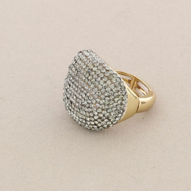 METAL RHINESTONE ELASTIC RING