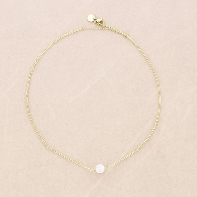 STONE STEEL SHORT NECKLACE