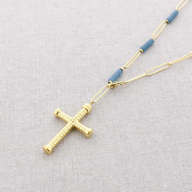 COLLAR ACERO COLGANTE CRUZ