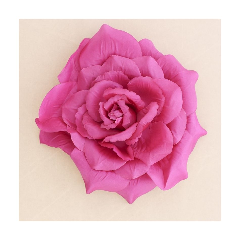 BROCHE FLOR TELA PÉTALOS 25CM