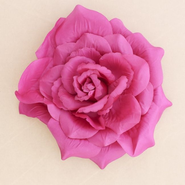 FABRIC FLOWER BROOCH WITH PETALS 25CM