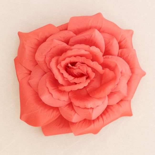 BROCHE FLOR TELA PÉTALOS 25CM