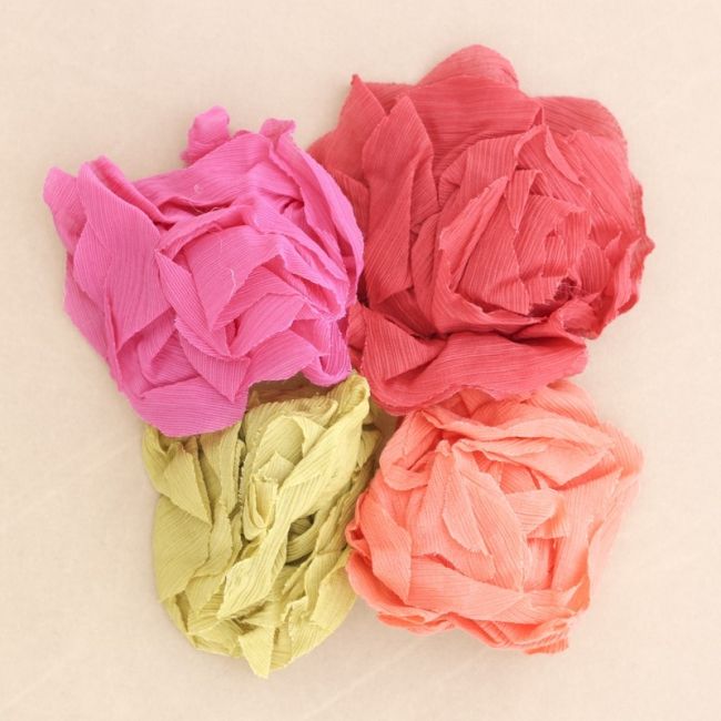 FABRIC FLOWER BROOCH