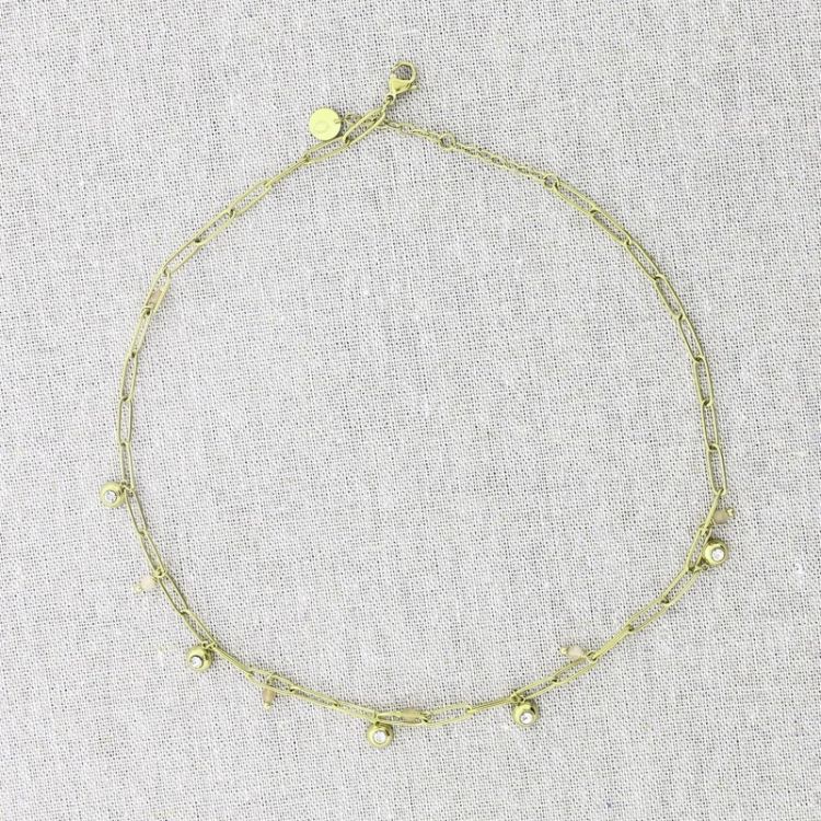 GARGANTILLA ACERO COLGANTES PIEDRAS STRASS 2