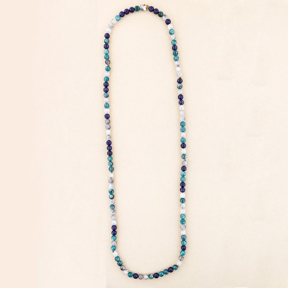 62 CM LONG NECKLACE WITH 1 CM RESIN BEADS