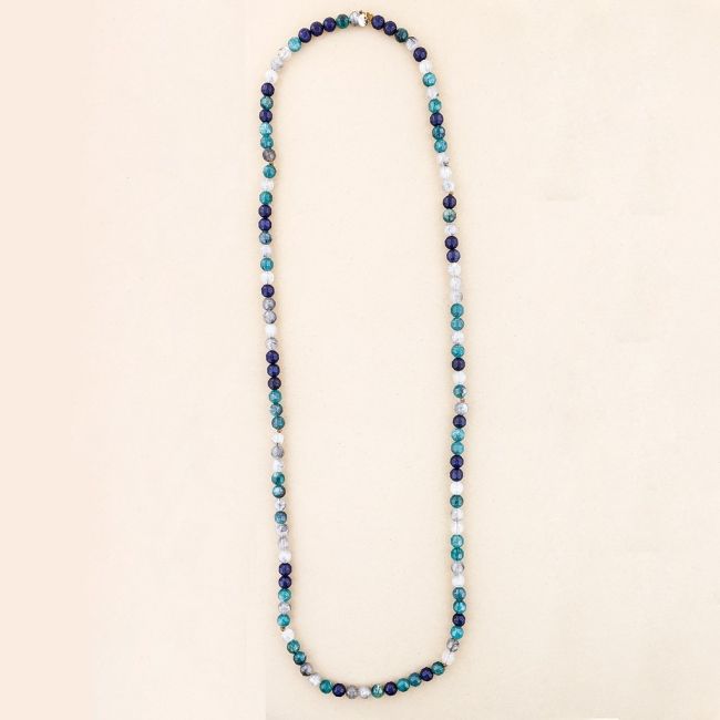 62 CM LONG NECKLACE WITH 1 CM RESIN BEADS