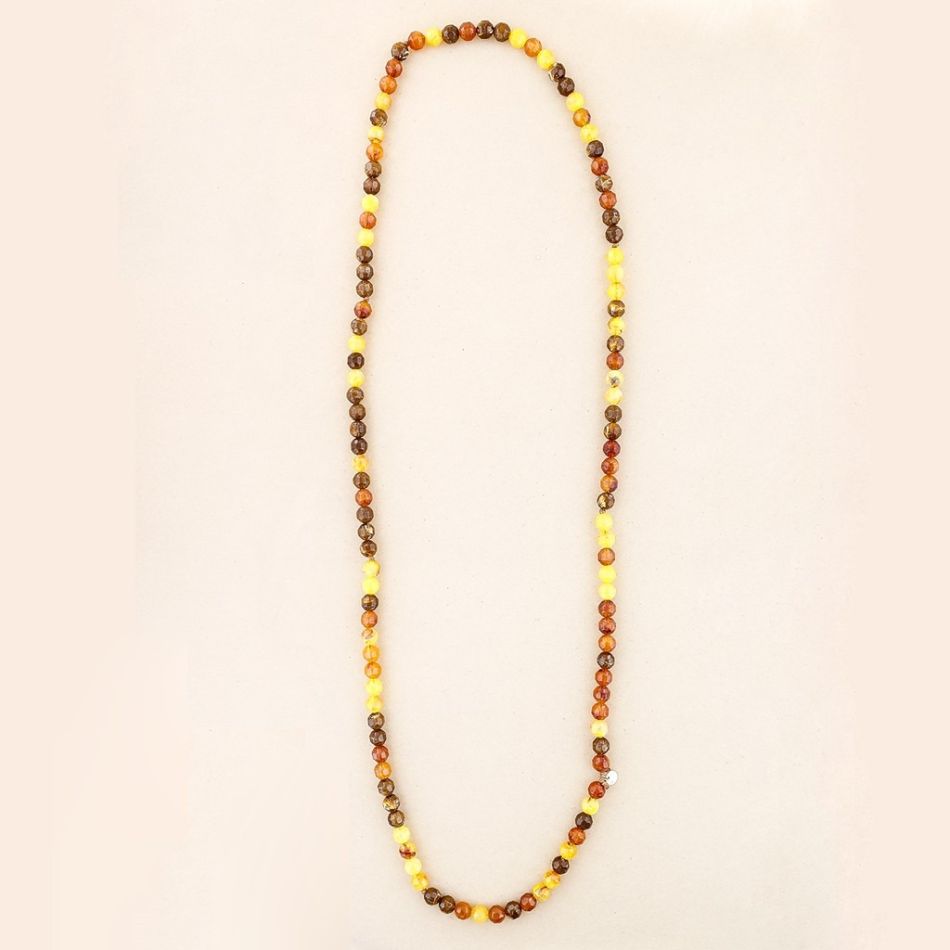 62 CM LONG NECKLACE WITH 1 CM RESIN BEADS
