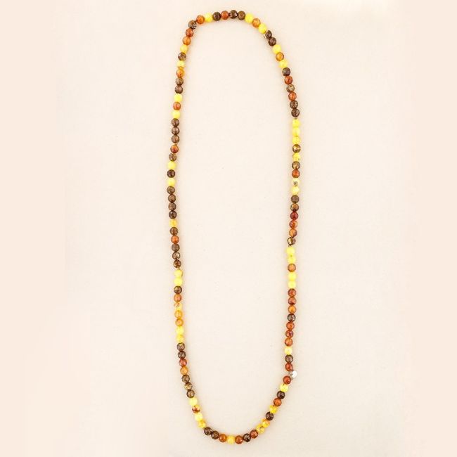 62 CM LONG NECKLACE WITH 1 CM RESIN BEADS