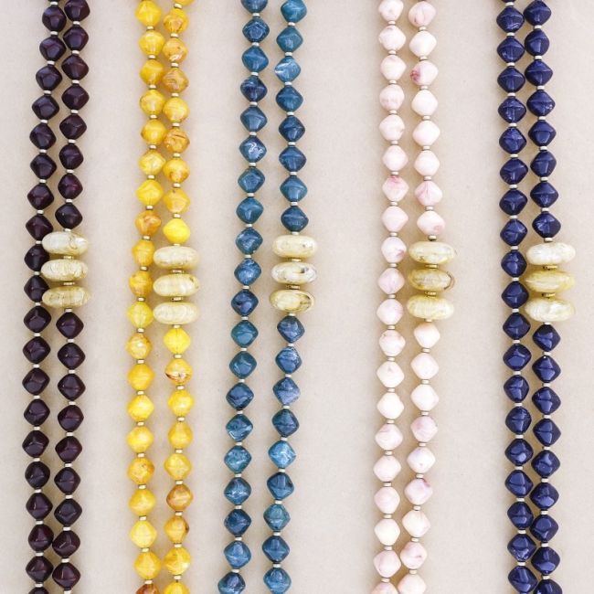COLLAR LARGO CUENTAS RESINA