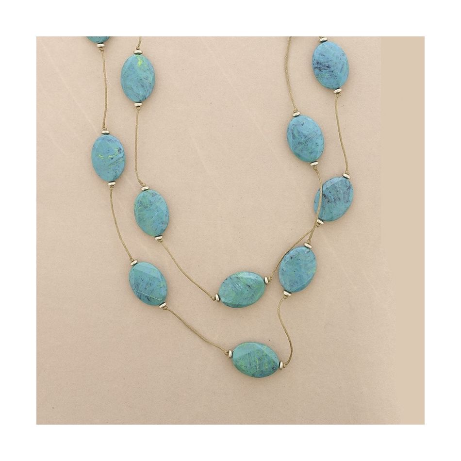 LONG NECKLACE WITH RESIN BEADS