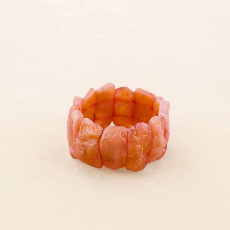 PULSERA ELÁSTICA CUENTAS RESINA