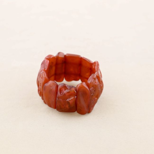 PULSERA ELÁSTICA CUENTAS RESINA
