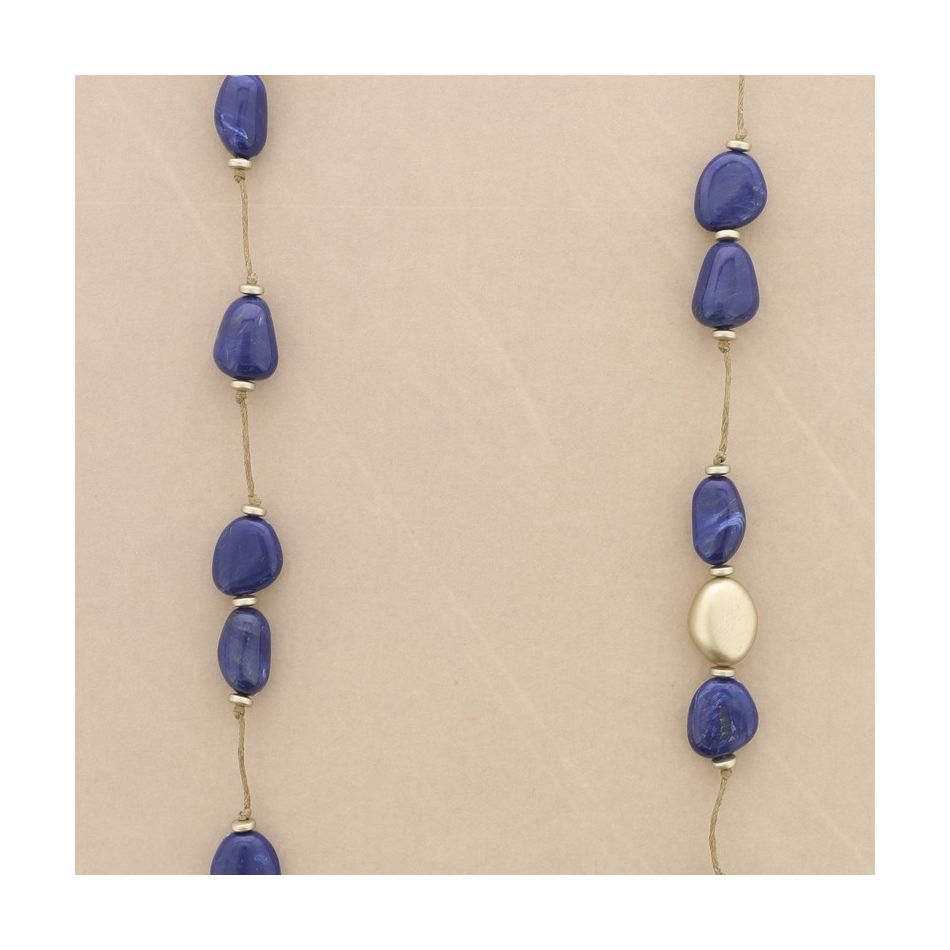 COLLAR LARGO CUENTAS RESINA